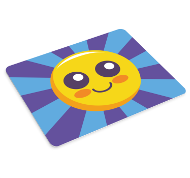 Anime mauspad mit fröhlichem sonnenlicht gesicht - TenStickers