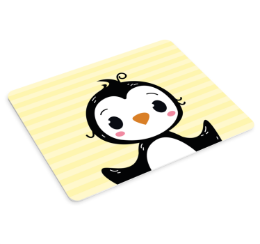 Anime mauspad mit fröhlichem pinguin charakter - TenStickers