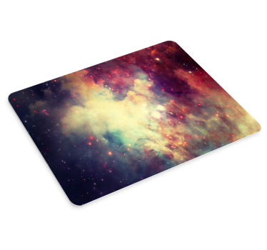 Mousepad weltkarte mit kosmischem nebel-muster - TenStickers