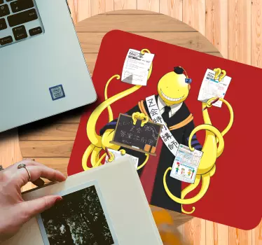 Anime mauspad mit freundlichem oktopus charakter - TenStickers