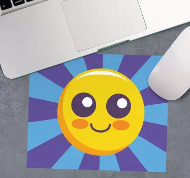 Anime mauspad mit fröhlichem sonnenlicht gesicht - TenStickers