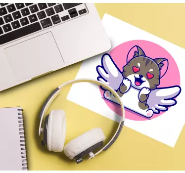 Anime Mauspad süße fliegende katze - TenStickers