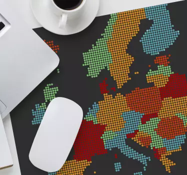 Mauspad Weltkarte Europa karte punkte - TenStickers