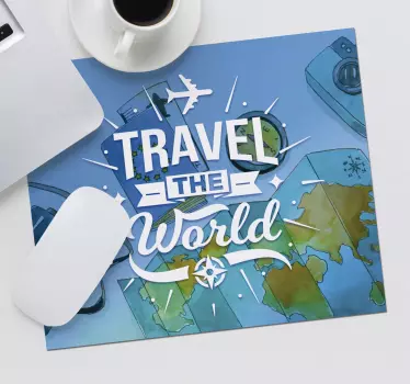 Mousepad weltkarte entdecke die welt - TenStickers