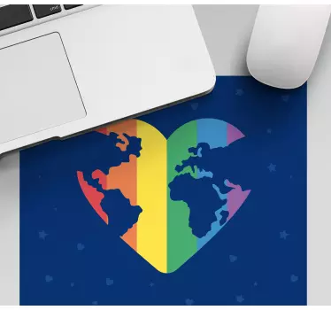 Mousepad weltkarte herzförmige welt - TenStickers