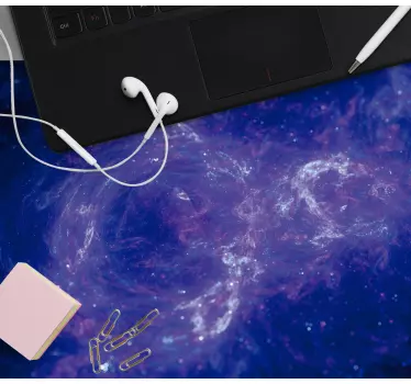 Mousepad weltkarte mit galaktischem wirbelmuster - TenStickers