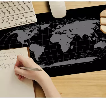 Mousepad weltkarte mit gitterdesign - TenStickers