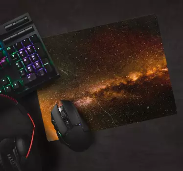 Mousepad weltkarte mit kosmischem galaxienmuster - TenStickers