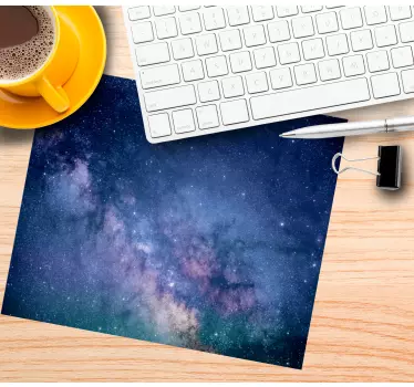 Mousepad weltkarte mit sternenhimmel szene - TenStickers