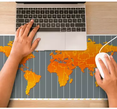 Mousepad weltkarte pixelierte weltkarte - TenStickers