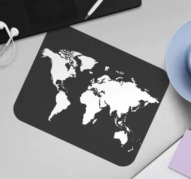 Mousepad weltkarte stilisierte weltansicht - TenStickers