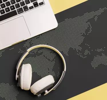 Mousepad weltkarte stilisierte weltumrisse - TenStickers