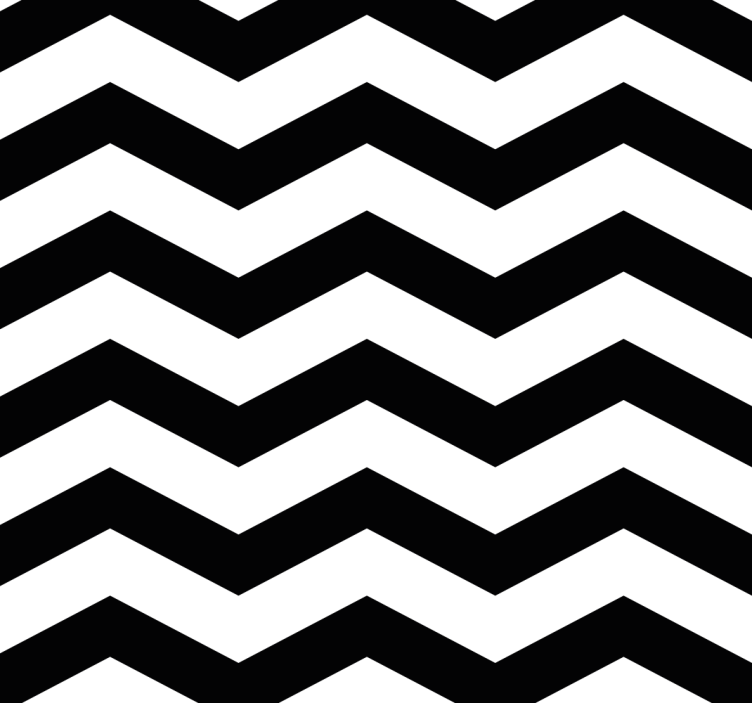 Rollo Küche weißes und schwarzes chevron-muster - TenStickers