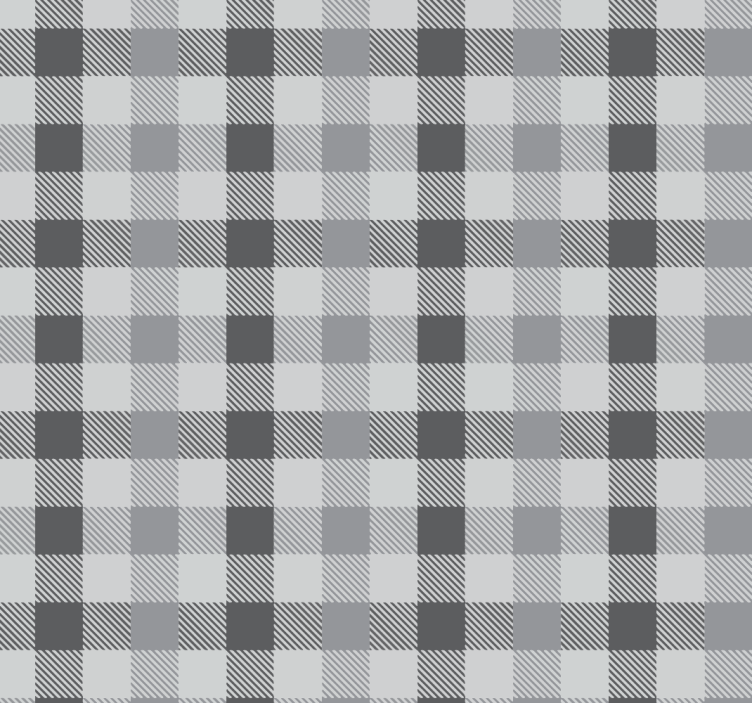 Rollo Küche graues Gingham-Muster - TenStickers