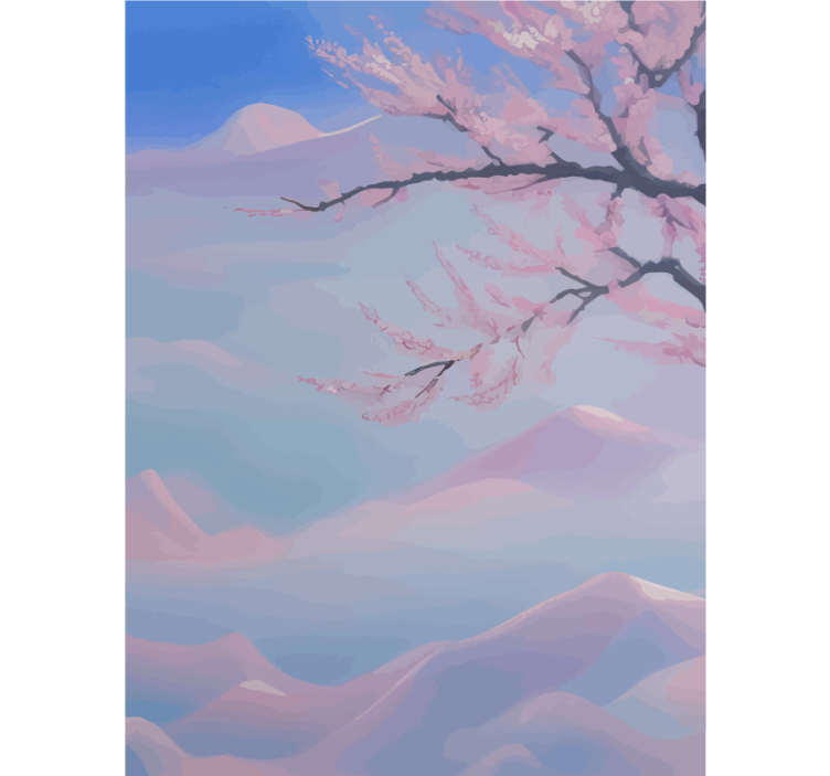 Rollo Fenster Badezimmer Zen-Kirschbaum-Blumen-Zweig - TenStickers