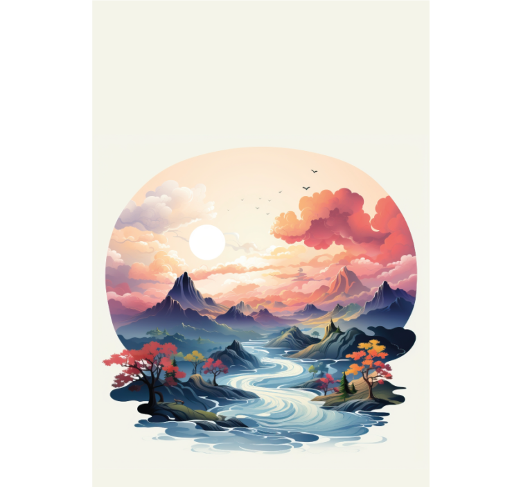 Rollo Fenster Badezimmer buntes Zen-Muster - TenStickers