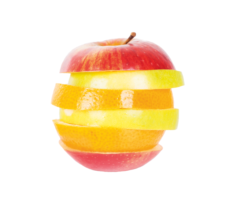 Rollo für Küche geschnittener apfel - TenStickers