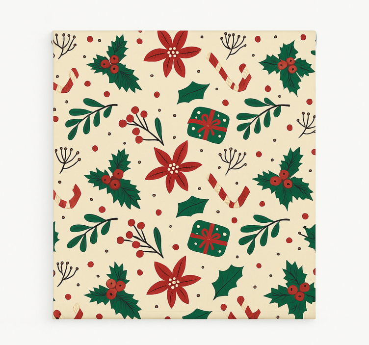 Rollo Wohnzimmer roter ornamentwald - TenStickers