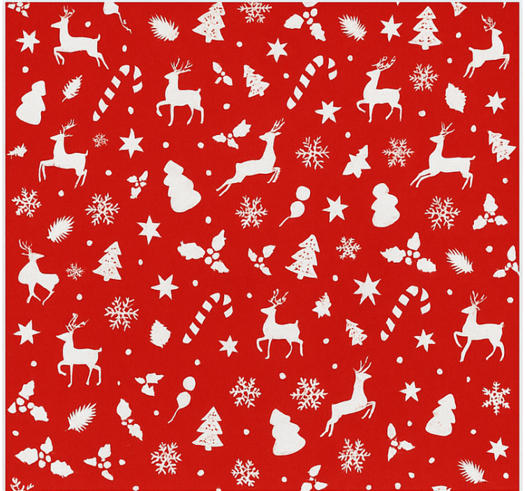 Rollo Wohnzimmer pastellfarbenes weihnachtsmannmuster - TenStickers