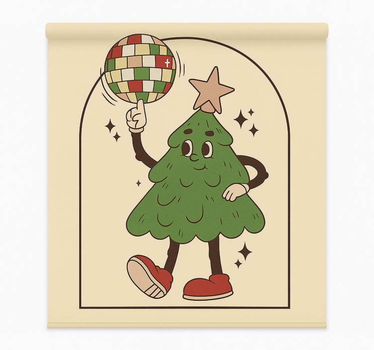 Rollo Wohnzimmer grooviger disco-baum - TenStickers