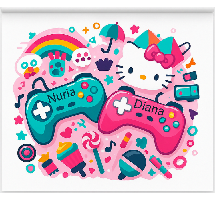 Rollo Fenster Gamer benutzerdefinierte kätzchen-controller - TenStickers