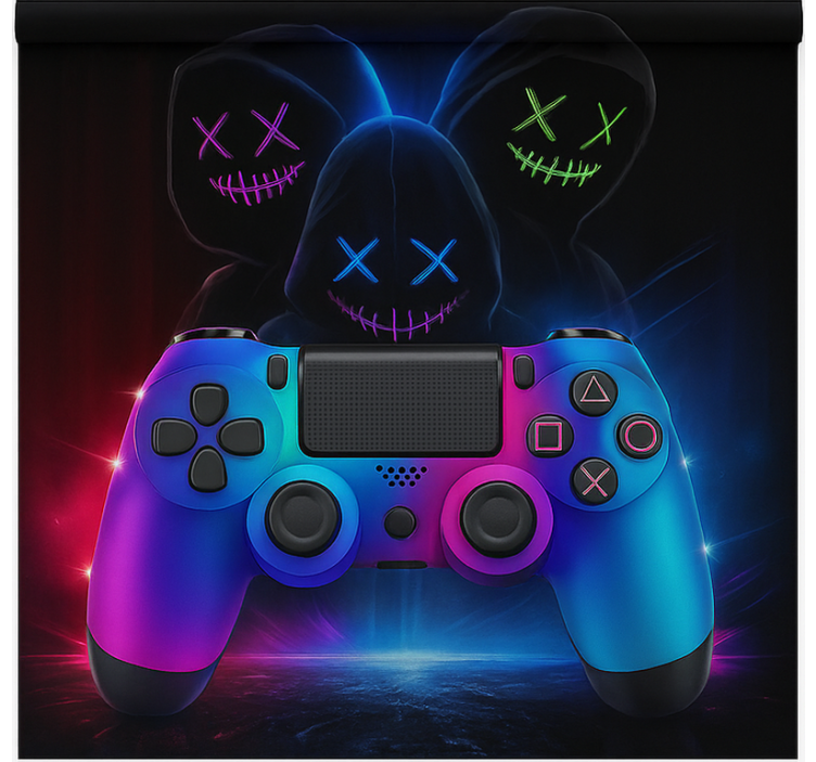 Rollo Fenster Gamer neon geheimnisvoller Spieler - TenStickers