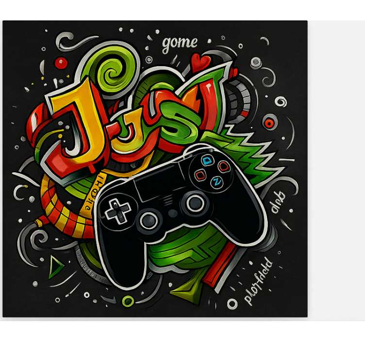 Gamer Rollo Fenster Graffiti nur Gamecontroller - TenStickers