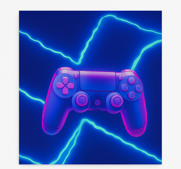 Rollo Fenster Gamer 3d-neon-x-controller - TenStickers