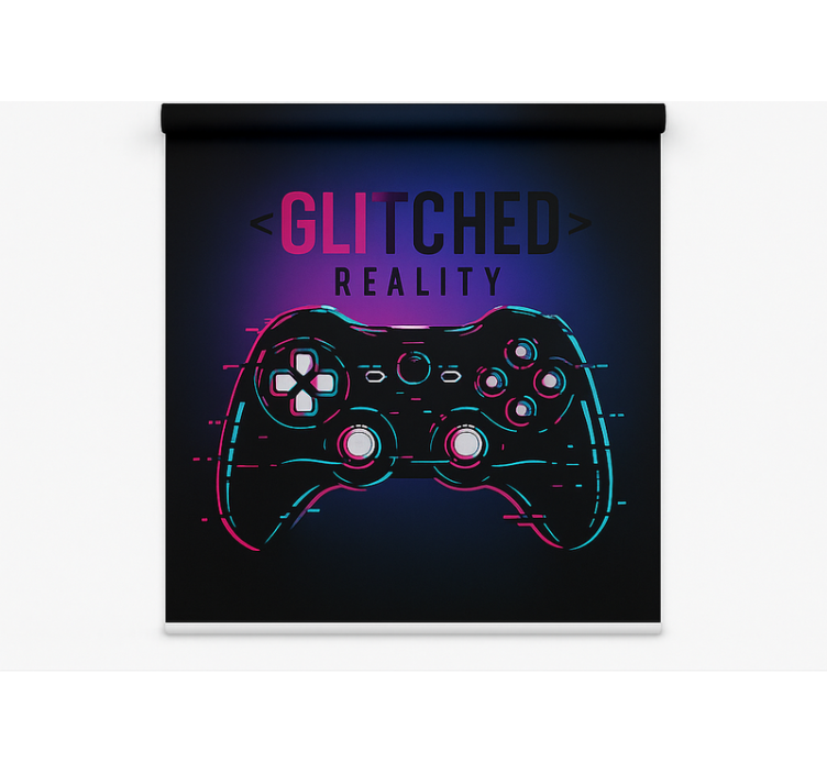 Rollo Fenster Gamer glitch-reality-controller - TenStickers