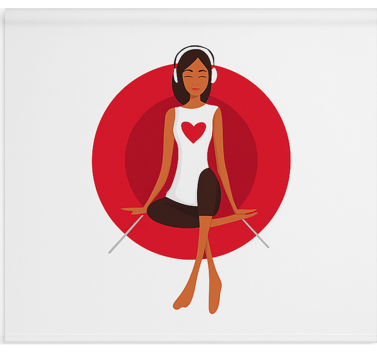 Rollo Fenster Jugendzimmer mädchen hört musik - TenStickers