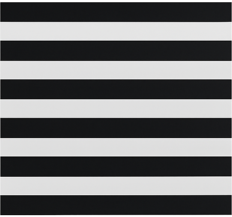 Rollo Fenster Esszimmer schwarz und transparent gestreift - TenStickers