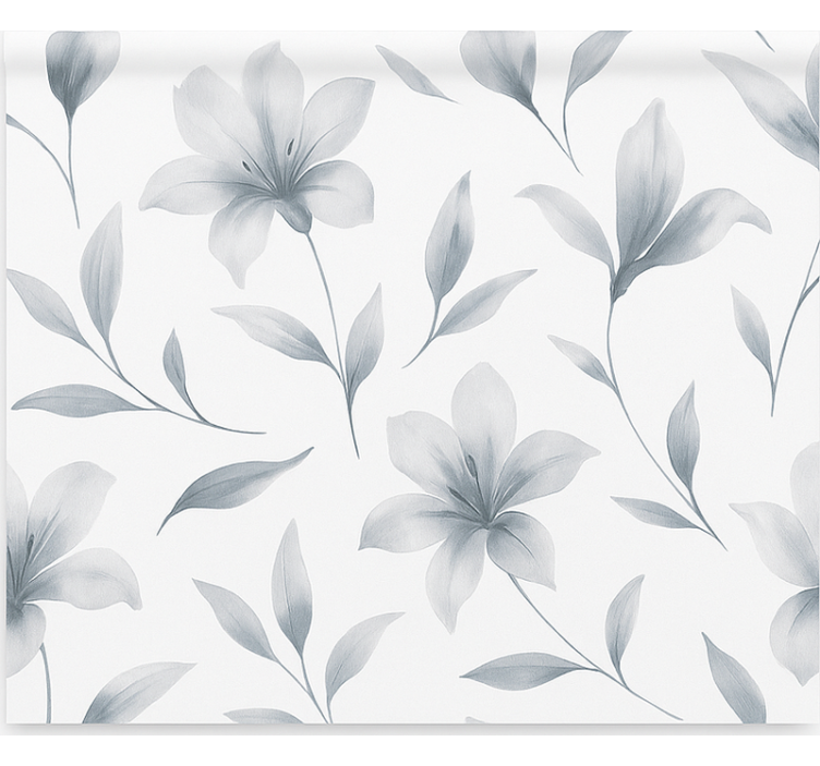 Rollo esszimmer aquarell-lilien-blumen - TenStickers