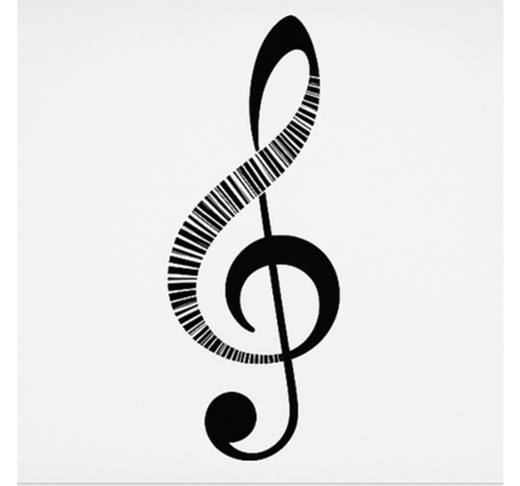 Rollo Fenster Jugendzimmer musiknote - TenStickers