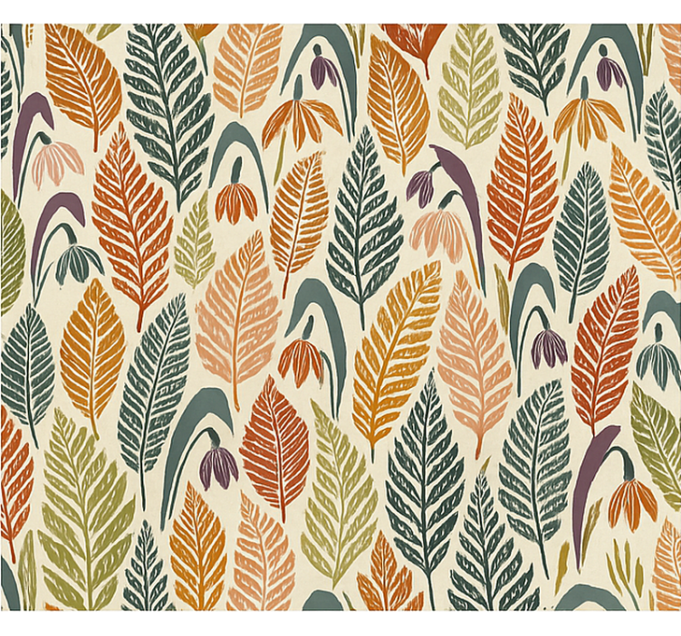 Rollo fenster skandinavisch mehrfarbige schneeglöckchen - TenStickers