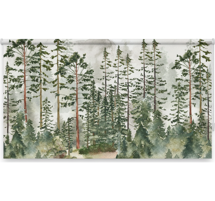 Rollo fenster baum wald wanddeko kinderzimmer - TenStickers