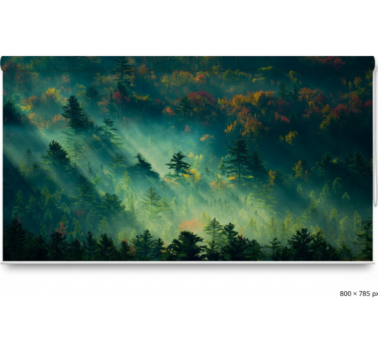 Rollo fenster baum der stimmungsvolle wald - TenStickers