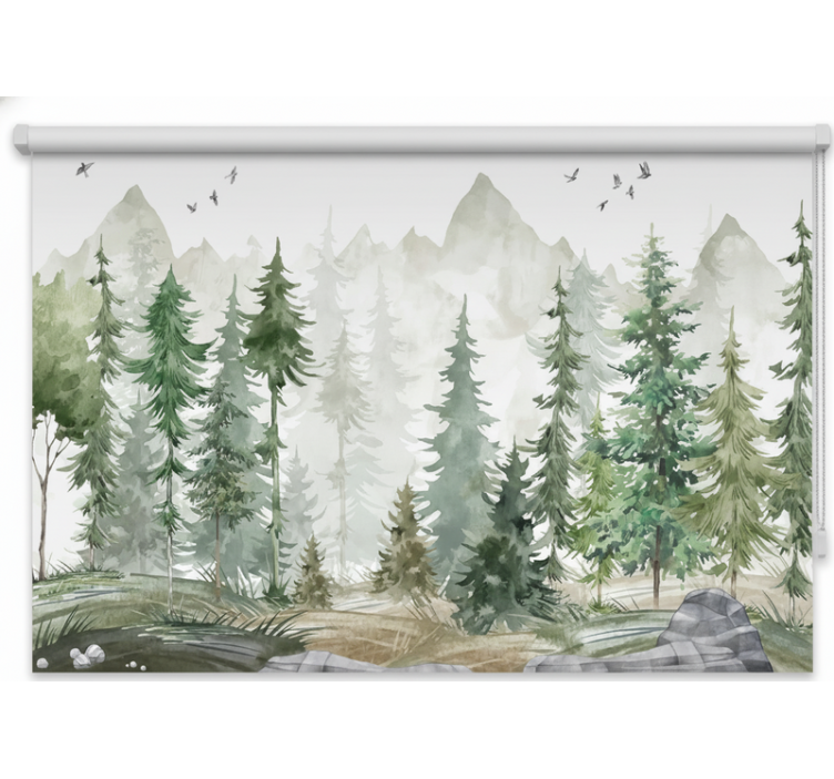 Rollo fenster baum nordic kiefer minimal - TenStickers
