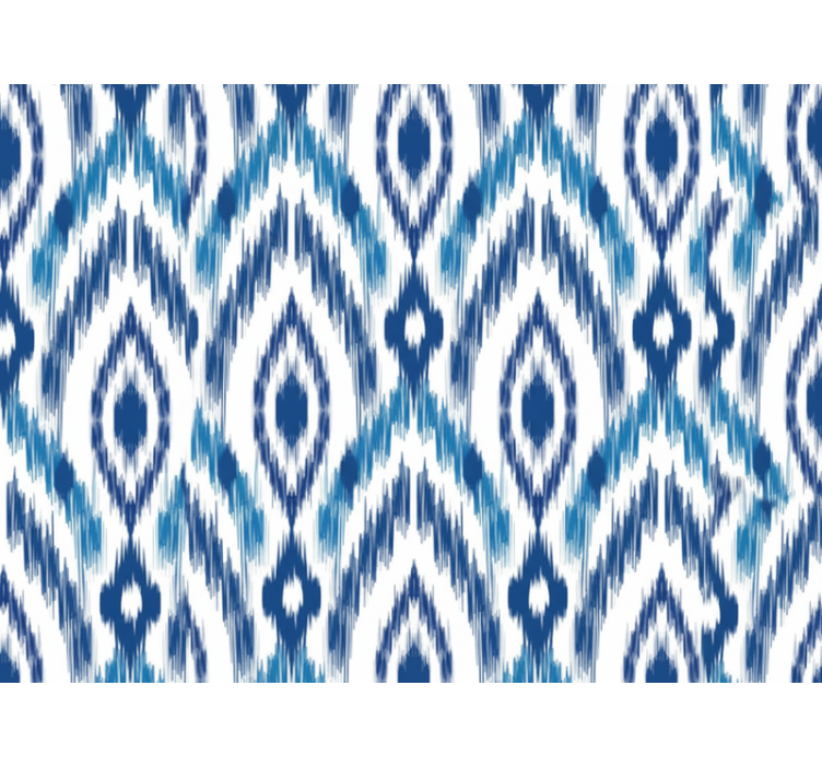 Rollo fenster mit muster in blauem ikat-muster - TenStickers