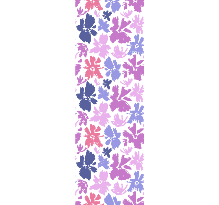 Rollo esszimmer lila blumenmuster - TenStickers