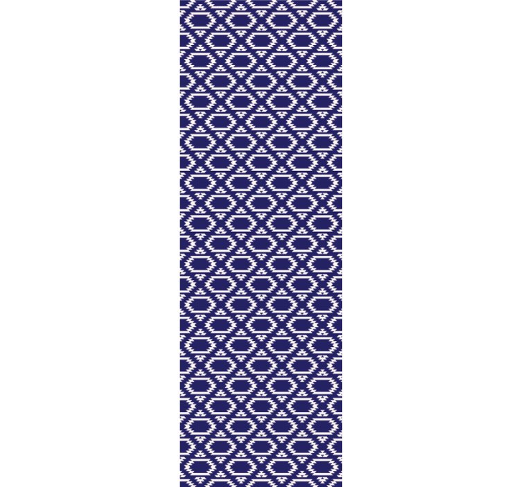 Rollo esszimmer mit geometrischen sechseckigen formen - TenStickers