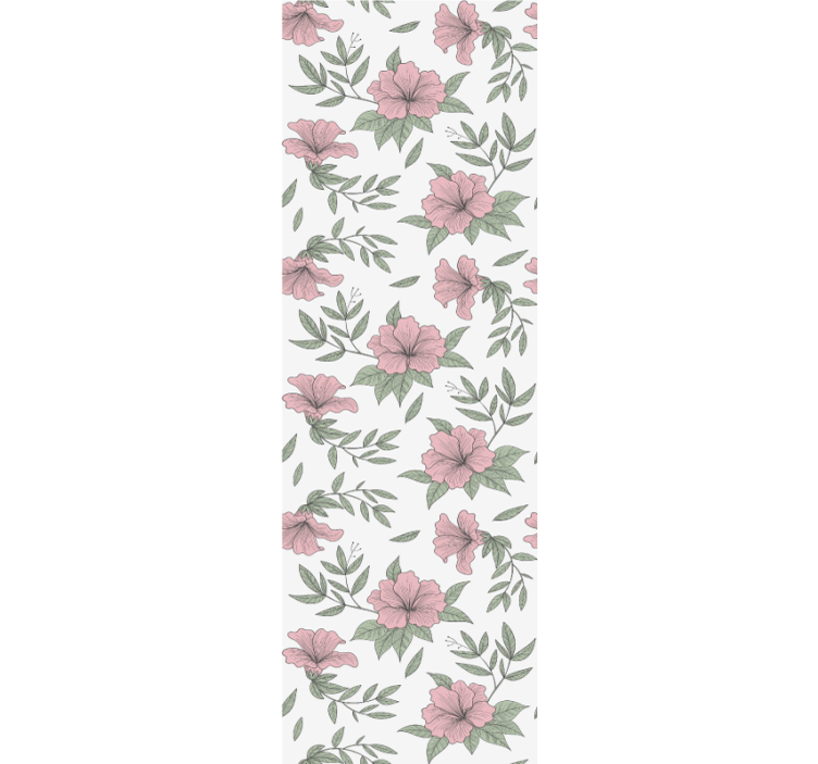 Rollo esszimmer mit pinkem blumenmuster - TenStickers