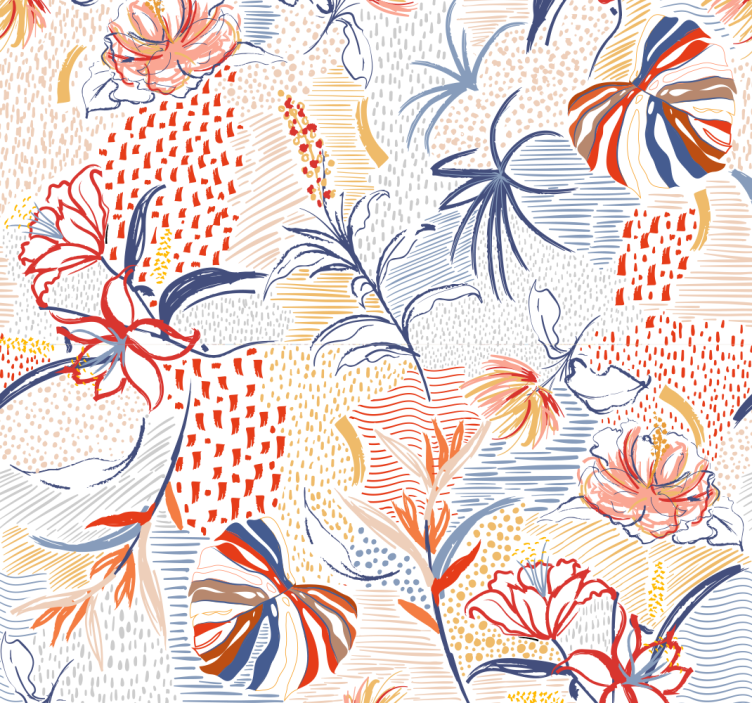 Rollo esszimmer im floralen eleganzdesign - TenStickers