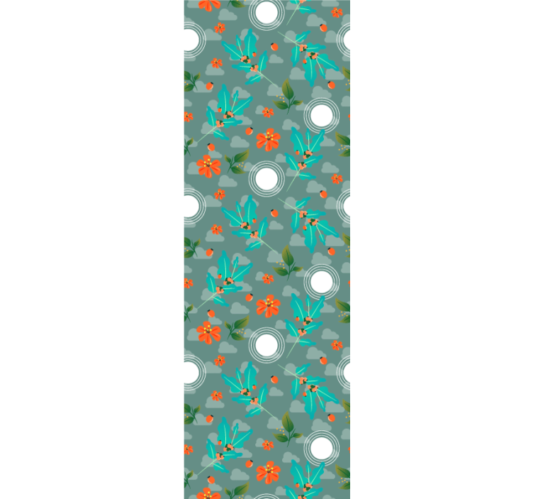 Rollo esszimmer floral geometrisch - TenStickers