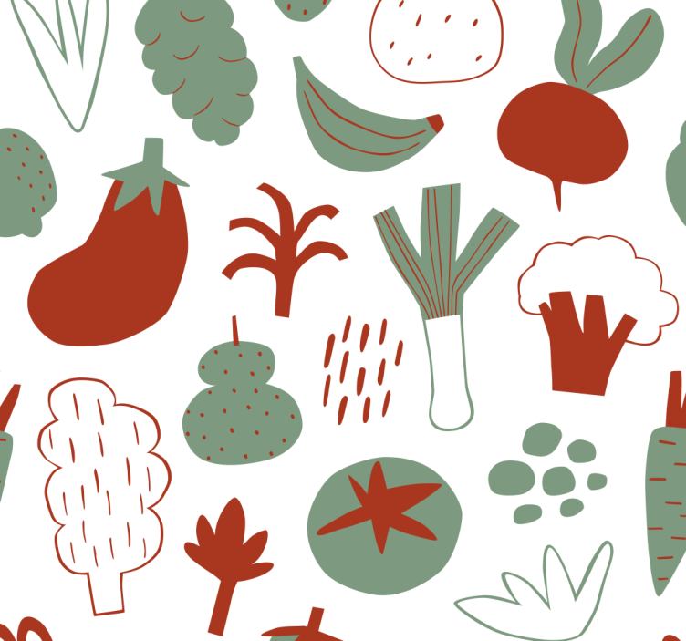 Rollo für küche mit buntem gemüse - TenStickers