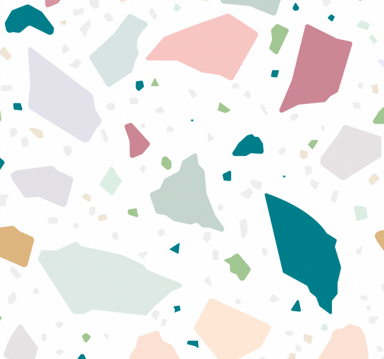 Rollo für küche in buntem geometrischen terrazzo - TenStickers