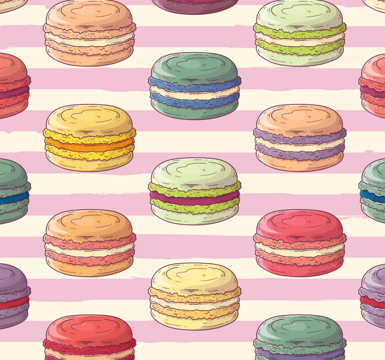 Rollo für küche mit buntem makronen-muster - TenStickers