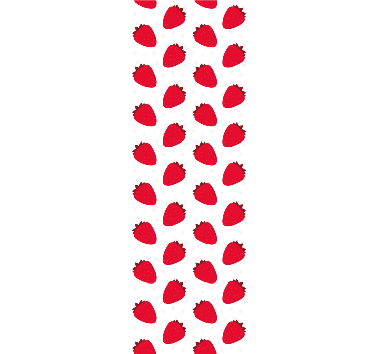 Rollo für küche mit rotem beerenmuster - TenStickers