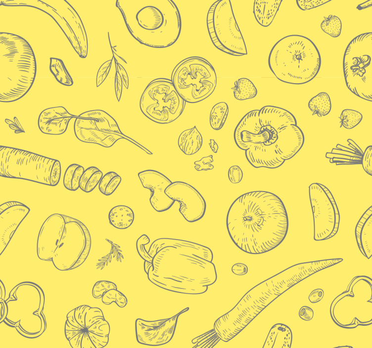 Rollo für küche fruchtige skizzen - TenStickers
