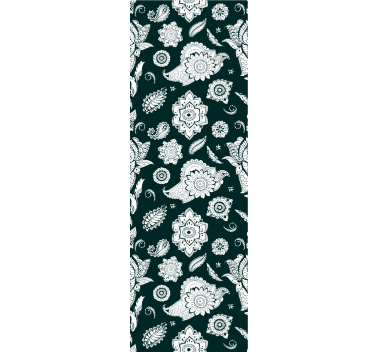 Rollo für küche mit floralen fliesenmotiven - TenStickers