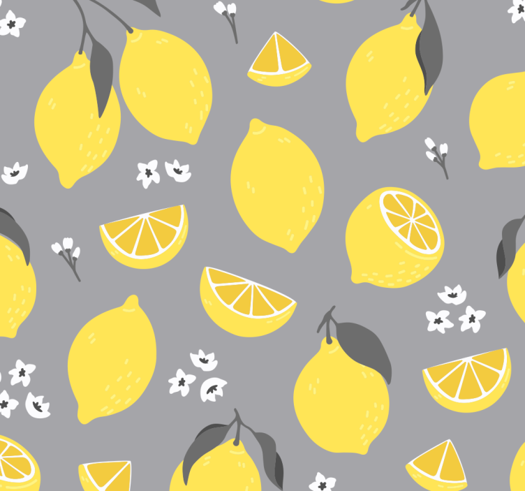 Rollo für küche mit zitrusmuster - TenStickers